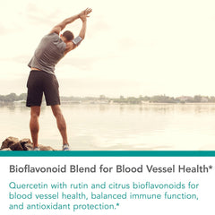 Quercetin bioflavonoids capsule close-up