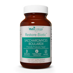 Nutricology Restore-Biotic Saccharomyces boulardii bottle label
