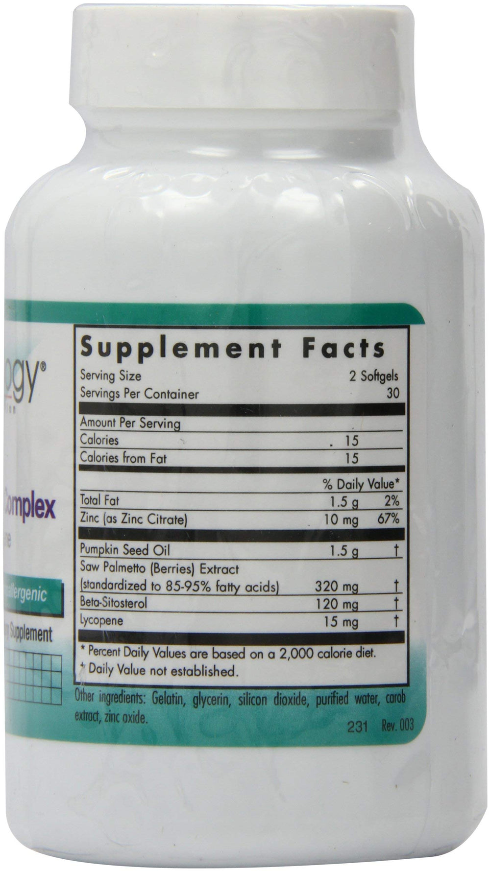 Nutricology quality control and pure materials statement