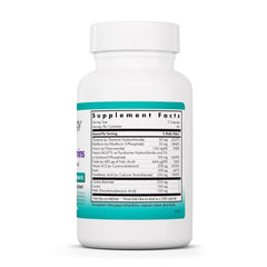 Close-up of the label showing B vitamins on Nutricology bottle