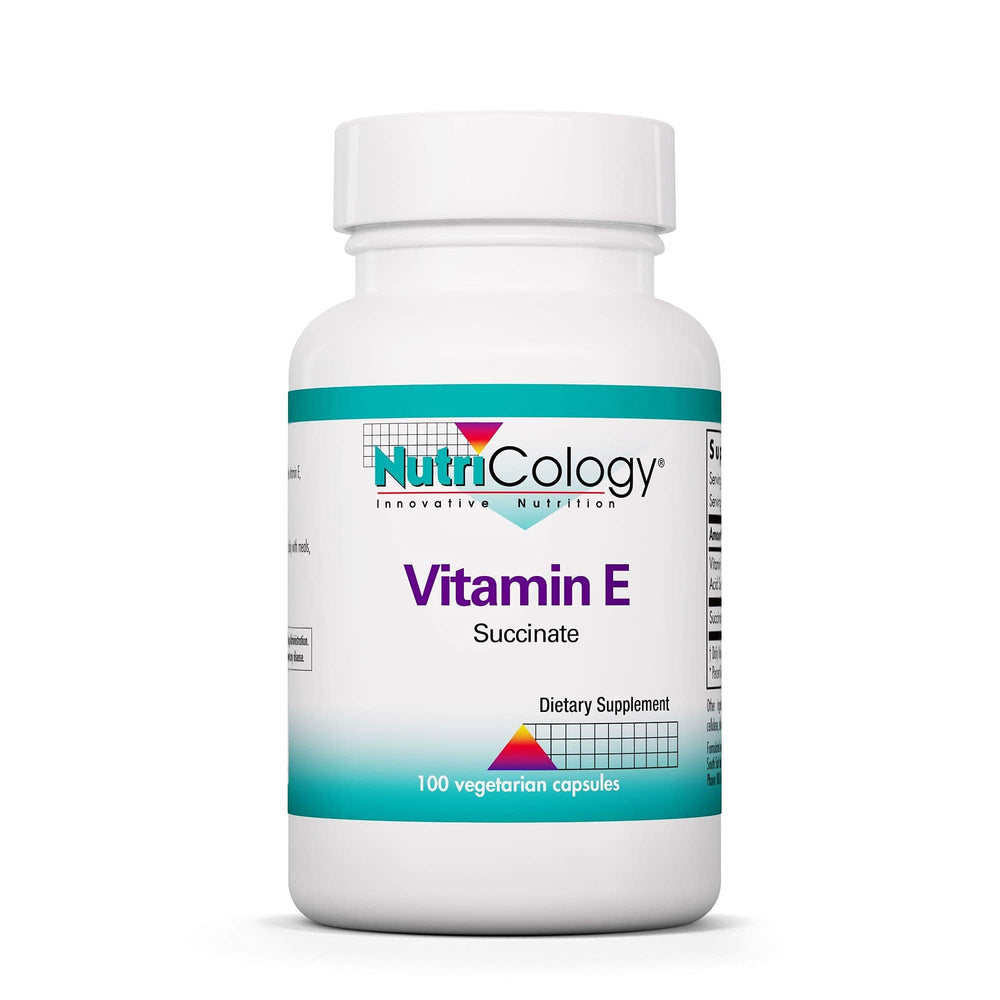Nutricology Vitamin E Succinate 400 IU vegetarian capsules label