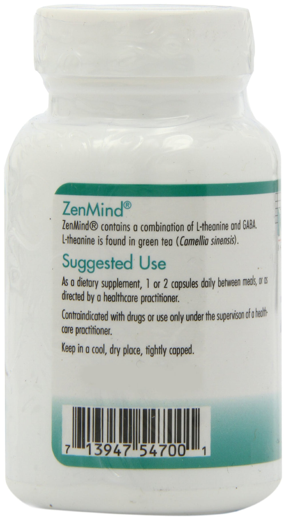 Quality control and ingredient labeling on ZenMind bottle