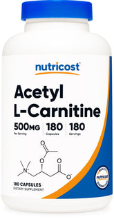 Nutricost Acetyl L-Carnitine 500mg bottle – hero image