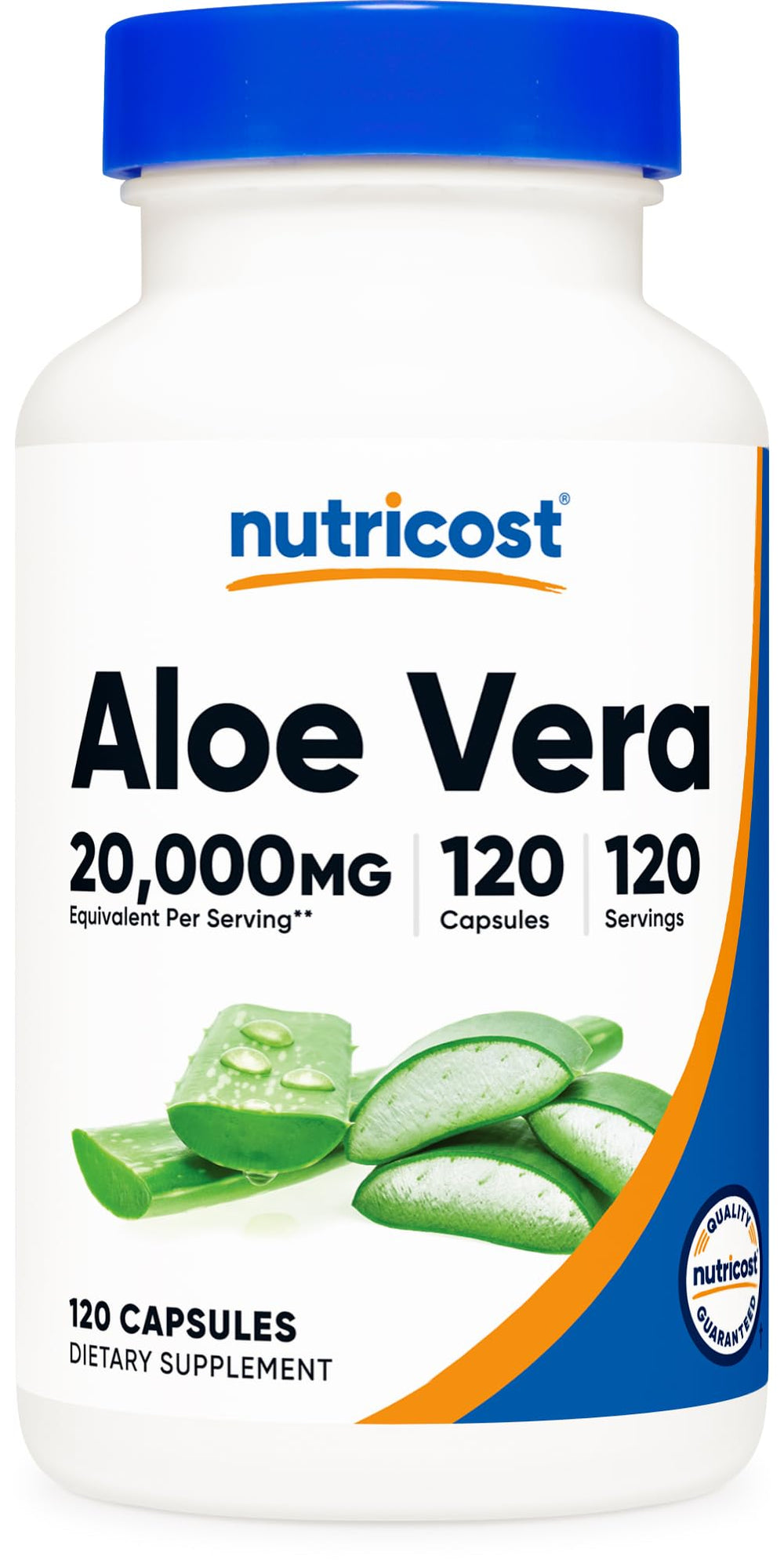 Nutricost Aloe Vera 200:1 extract bottle with 120 capsules