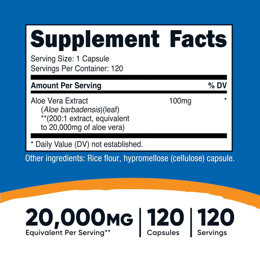 Close-up of Aloe Vera capsules inside bottle