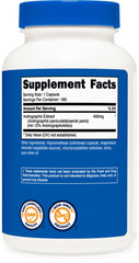 Label highlighting GMP and FDA registration for Nutricost product