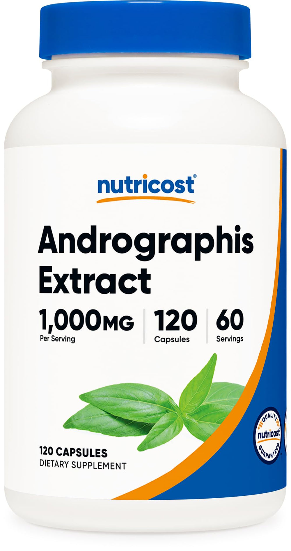 Nutricost Andrographis Capsules bottle front showing 120-count