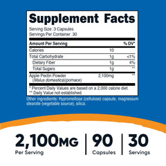 Nutrition label showing 2,100 mg per serving