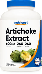 Nutricost Artichoke Extract 600mg bottle with 240 capsules