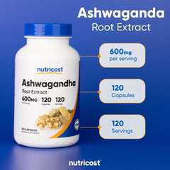 Non-GMO Nutricost Ashwagandha root extract