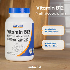 Independent lab testing certification for Nutricost B12