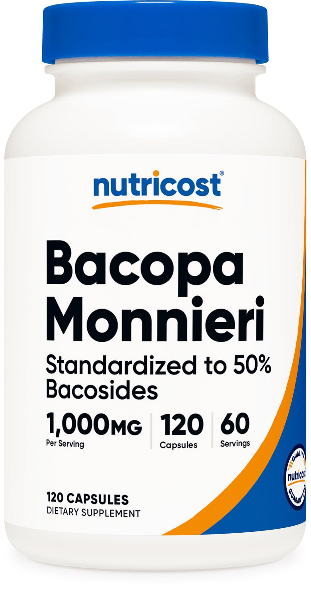 Nutricost Bacopa Monnieri 1000mg 120 capsules hero image