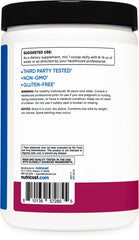 Nutrition facts panel for Nutricost BCAA Active