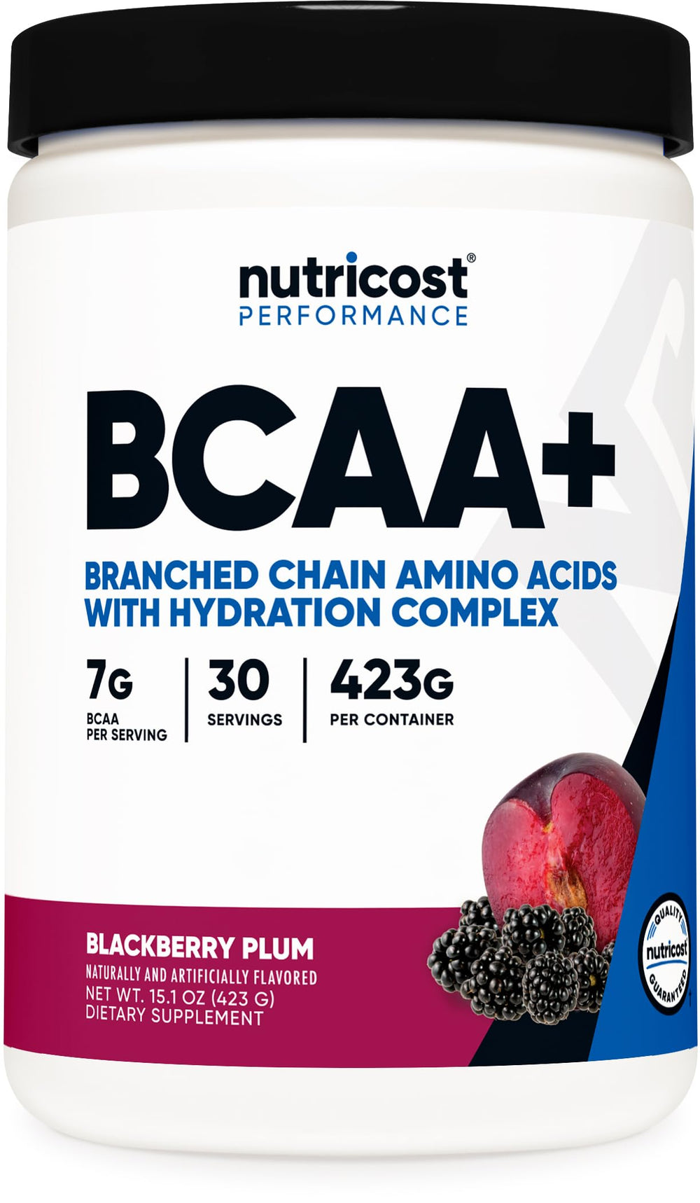 Nutricost BCAA Active bottle-label image highlights recovery-supporting amino acids for workouts.