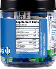 Box displaying Nutricost BCAA+ Hydration with gluten-free and non-GMO labels