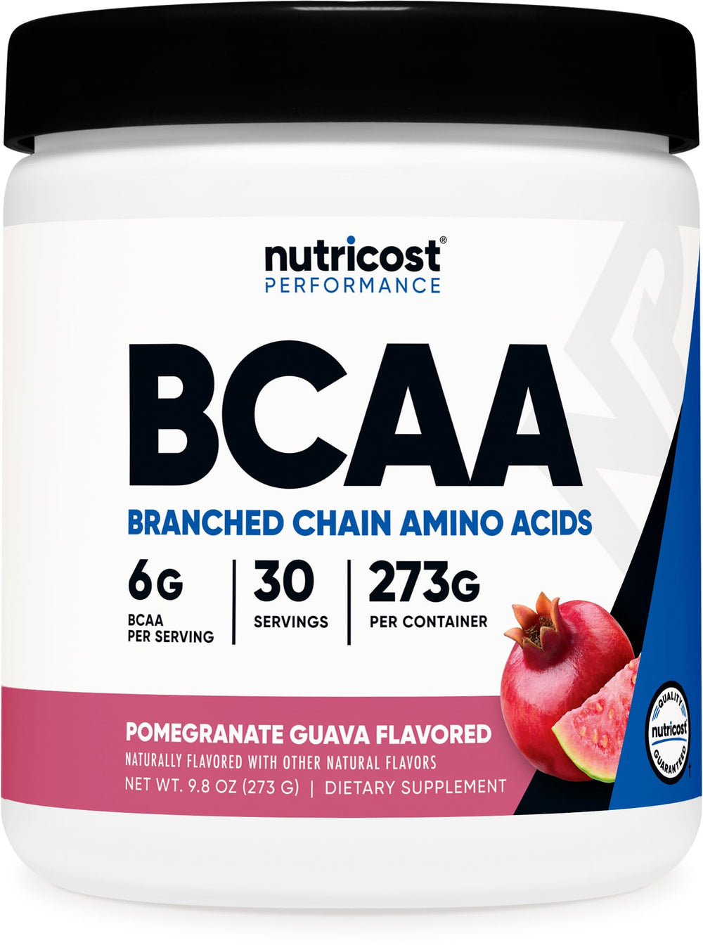 Nutricost BCAA Powder 2:1:1 Pomegranate Guava canister