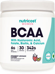 Nutricost BCAA for Women Strawberry Lemonade bottle front