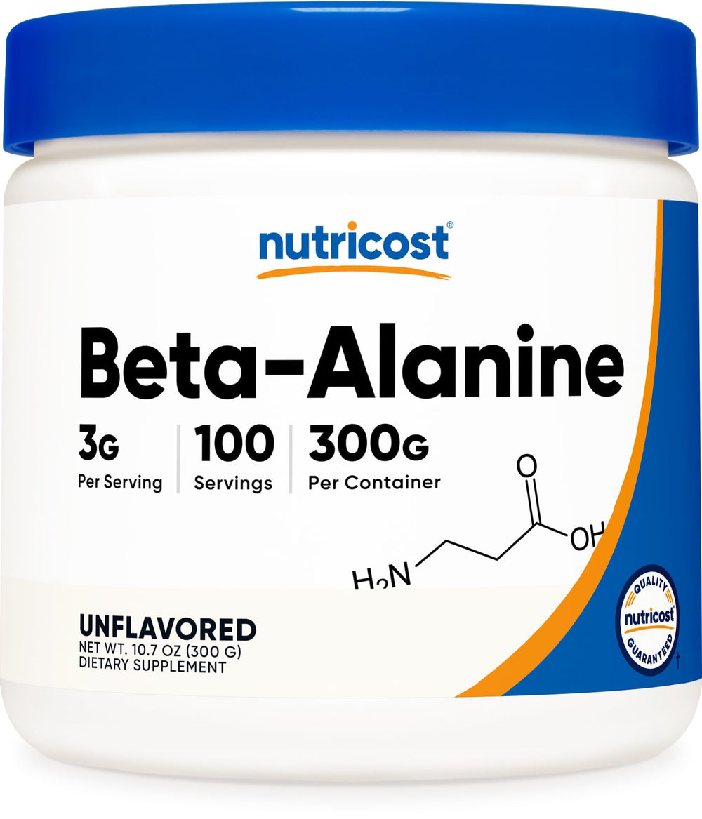 Nutricost Beta-Alanine powder bottle 300 g