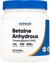 Nutricost Betaine Anhydrous (TMG) Powder 500g bottle front
