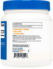 Nutrition label close-up for Betaine Anhydrous (TMG)