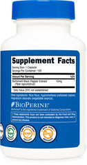 Third-party tested Bioperine supplement certificate