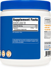 Non-GMO, vegan-friendly, gluten-free magnesium supplement with scoop