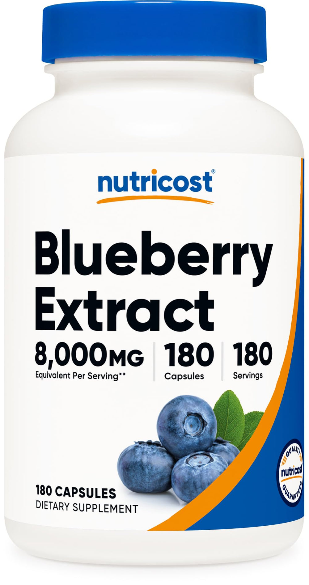 Nutricost Blueberry Extract bottle front label