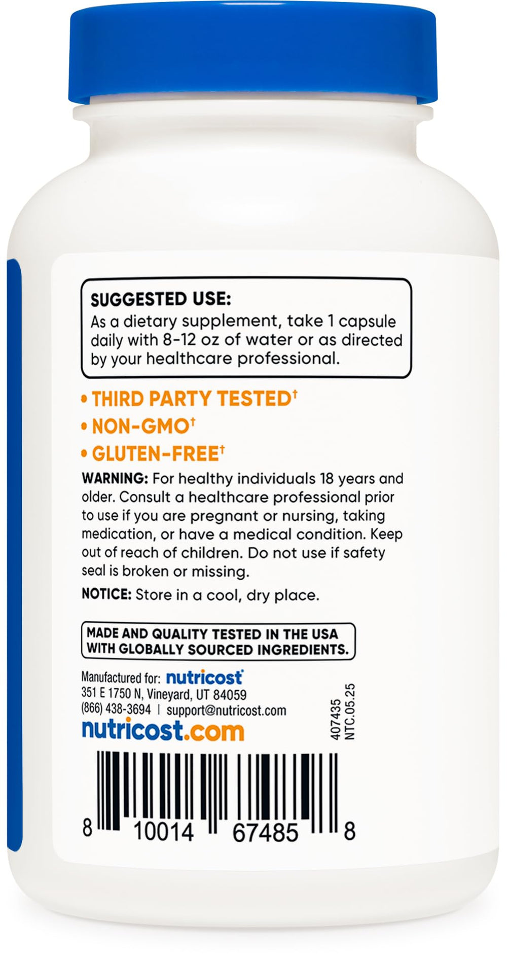 Third-party ISO-accredited testing certificate