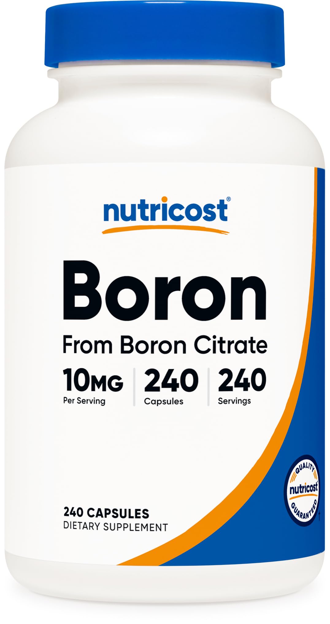 Nutricost Boron Capsules bottle and label Nutricost Boron Capsules bottle and label