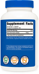 Nutricost boron capsules close-up highlighting boron citrate ingredient.
