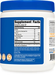 Front view of Nutricost C8 MCT Oil Powder 8oz container