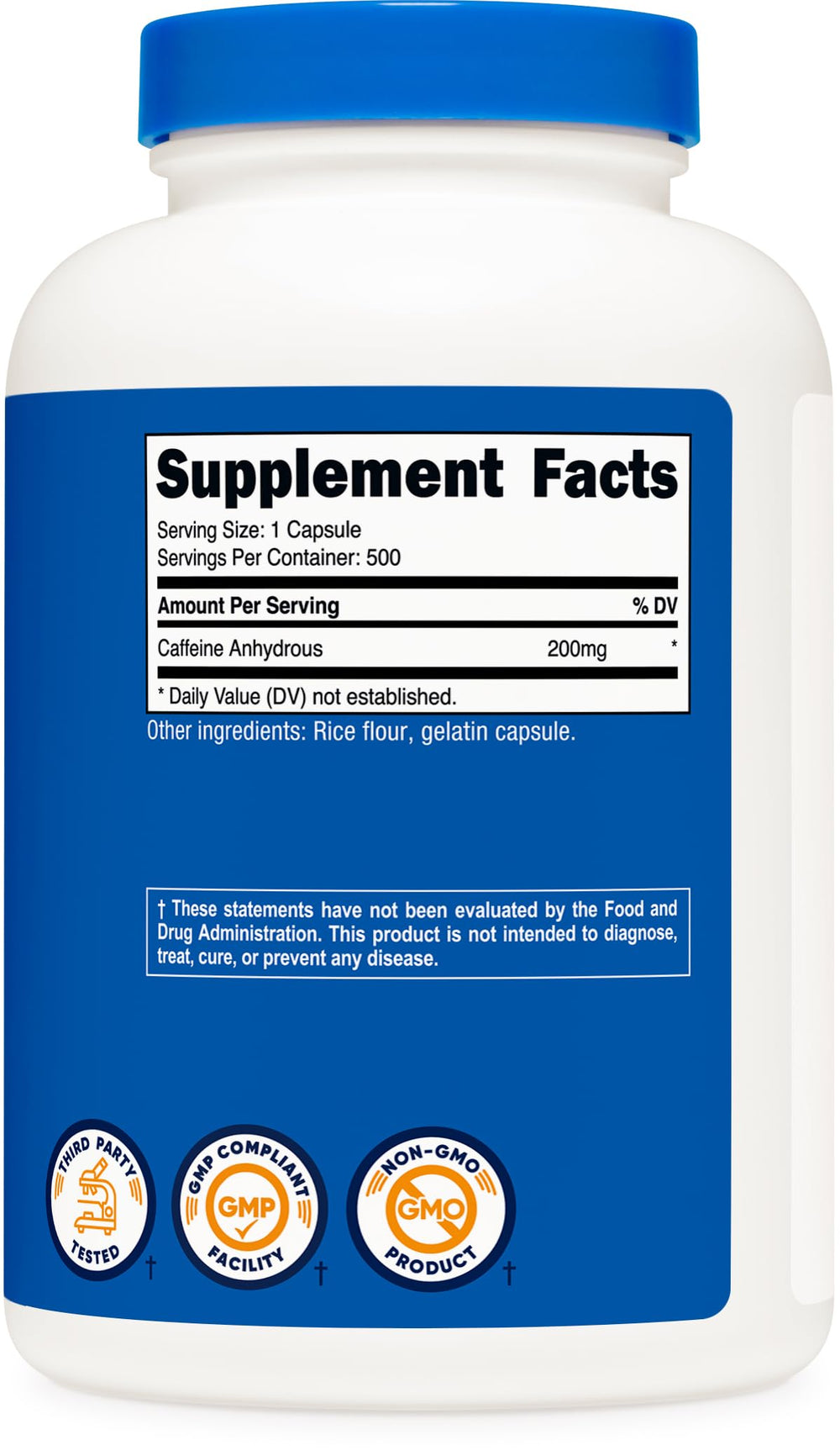 Factory label: NSF Certified, GMP compliant, FDA registered facility