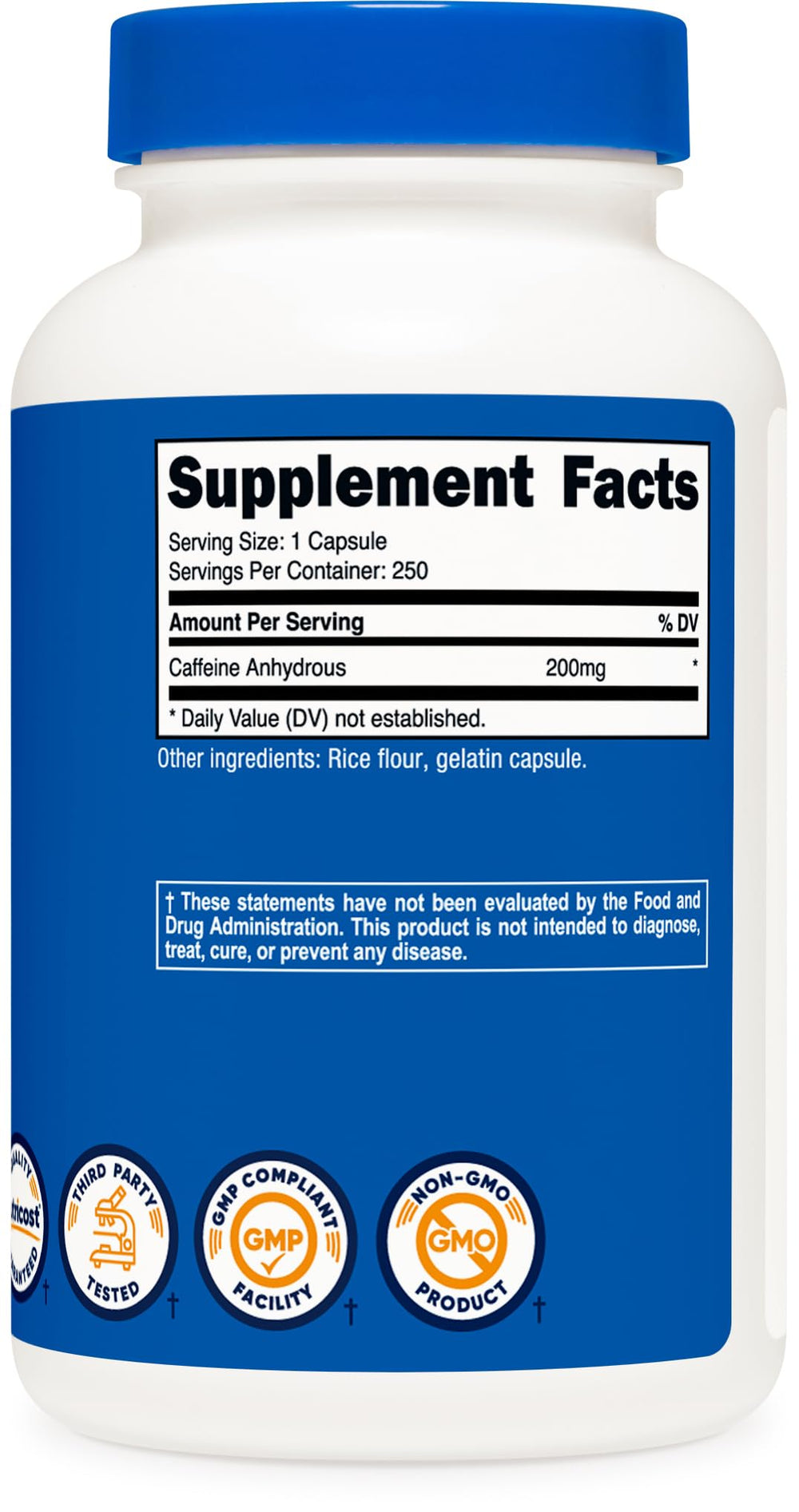 Close-up of individual caffeine pill capsules