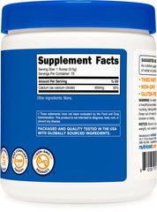 Nutrition facts panel and product highlights: Vegetarian, Non-GMO, Gluten Free