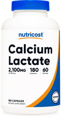 Nutricost Calcium Lactate bottle - 180 capsules