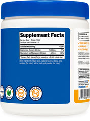 Back/bottle side view of Nutricost Calcium Magnesium Powder