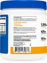 Nutricost bottle displaying Gluten-Free, Non-GMO, and GMP-compliant indicators