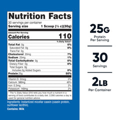 Micellar Casein powder 2lb bottle image