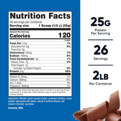 Nutricost Casein Protein Powder packaging back label and ingredients