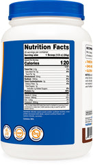 Close up of Nutricost Casein Protein Powder 2lb Chocolate packaging