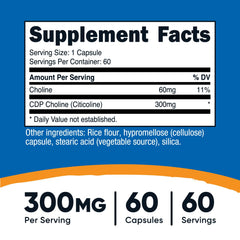 Bottle showing 60 vegetarian capsules