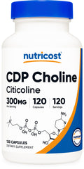 Nutricost CDP Choline 300mg vegetarian capsule - front view