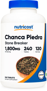 Bottle of Nutricost Chanca Piedra Extract with 240 tablets