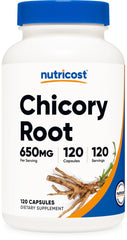 Front view of Nutricost Chicory Root 650mg bottle