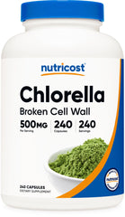 Nutricost Chlorella Capsules bottle front view