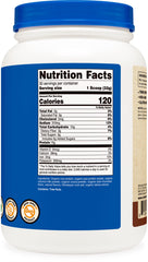 Nutricost chocolate packaging label closeup with USDA Organic and vegan certification visible