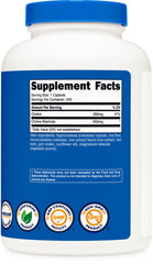 Front packaging of Nutricost Choline Bitartrate bottle