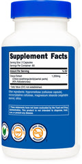 Supplement facts panel for Nutricost Cissus Quadrangularis