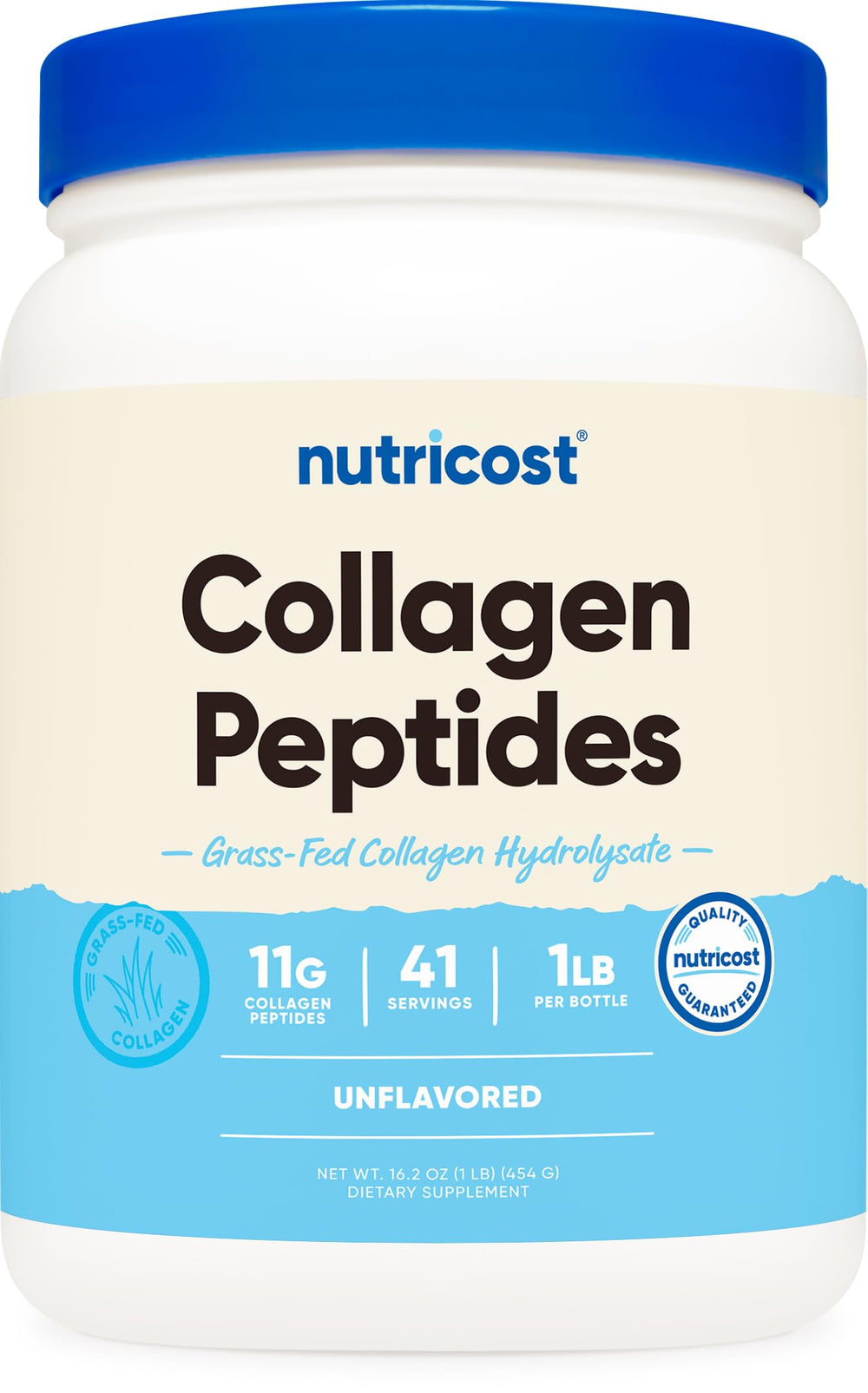 Nutricost Collagen Peptides Powder 1lb packaging
