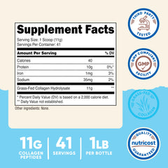 Unflavored collagen powder with scoop